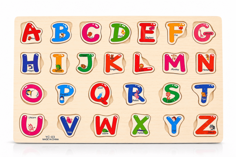 Wooden Alphabet Puzzle Board for Kids