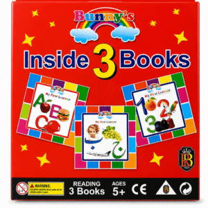 Kids Learning Books Set with 3 colorful educational books for early learning