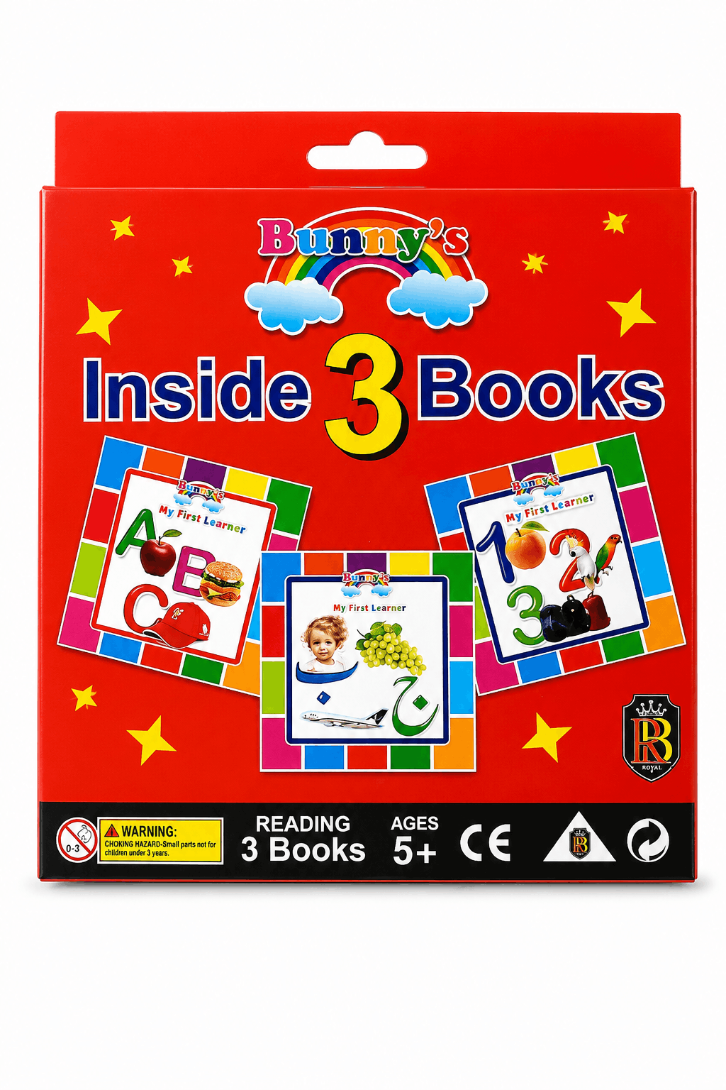 Kids Learning Books Set with 3 colorful educational books for early learning